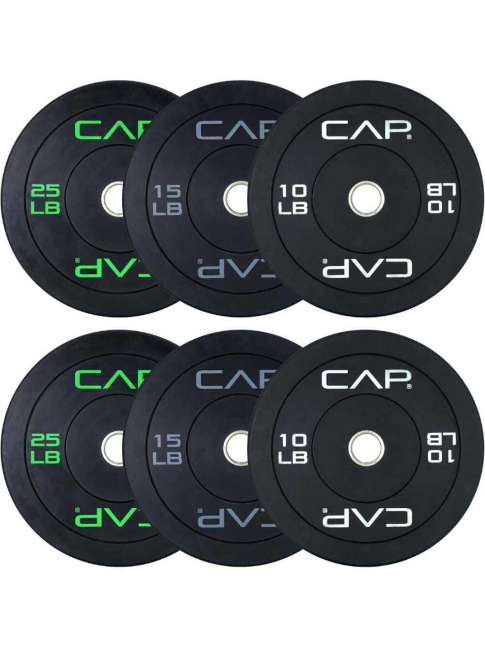 Versatile 2-Inch Olympic Bumper Plate Weight Set | 100-370 lbs | Color Options